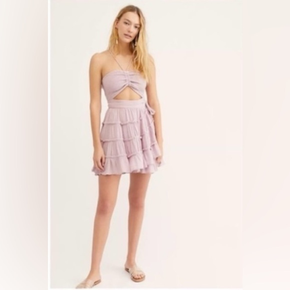 FREE PEOPLE Hot Dang Mini Dress Lilac Lavender Purple - Size XS - Picture 4 of 10